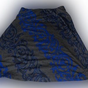 Beige by ECI Blue and grey a line skirt m